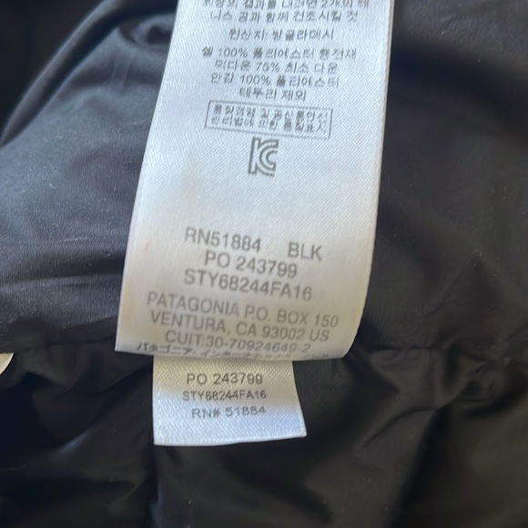Kids black Patagonia down sweater jacket size XL unisex - Picture 8 of 10